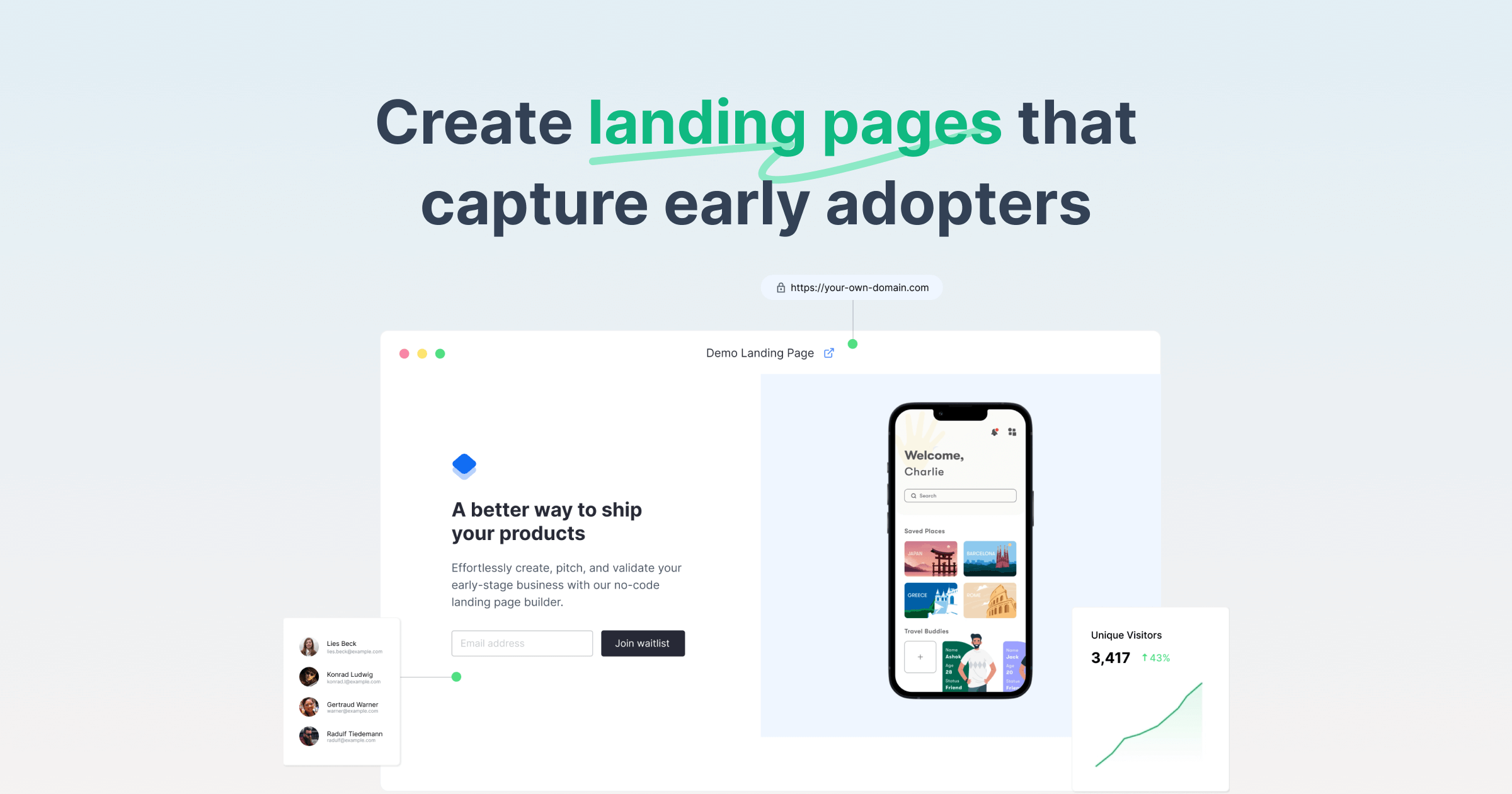 EarlyBird: Your landing page builder for effective lead capture